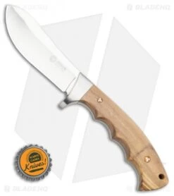 Boker Arbolito RK503 Fixed Blade Knife Olive Wood (3.6" Satin) -Boker ARBOLITO FIXED BLADE RK503 02BA503 BHQ 114708 LS Bottlecap