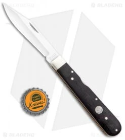 Boker 1906 Folding Lockback Knife Ebony (3.375" Satin) -Boker Boker 1906 LB Ebony Satin 113024 BHQ 94448 jr bottlecap