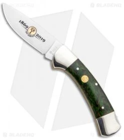 Boker 3000 150th Anniversary Lockback Knife Green Curly Birch (3.4" Satin)