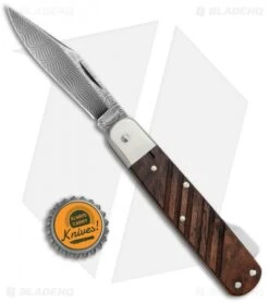 Boker 98k-Damascus Clip Point Lockback Knife Desert Ironwood (2.6" Damascus) -Boker Boker 98k Damascus CP LB Desert Ironwood Damascus 110715DAM BHQ 121092 jr bottlecap