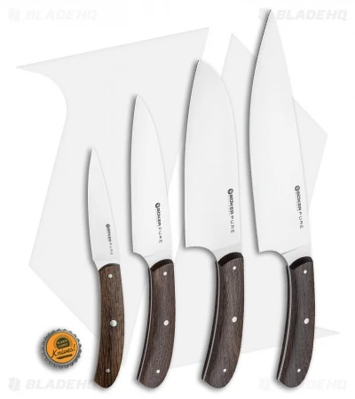 Boker Anso Pure CPM 5-Piece Kitchen Knife Set Oak Wood W/ Magnetic Block 8 Boker Anso Pure CPM 5-Piece Kitchen Knife Set Oak Wood W/ Magnetic Block - Image 8
