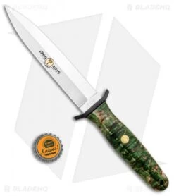 Boker Applegate 150th Anniversary Fixed Blade Knife Curly Birch (6" Satin) -Boker Boker Applegate 150th Anniversary Dagger Fixed Curly Birch Satin 126643 BHQ 94446 jr bottlecap