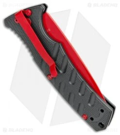 Boker Black Widow Strike Drop Point Automatic Knife Black (3.25" Red D2) -Boker Boker Black Widow Strike Drop DP Black Red 01BO434NSOI BHQ 97030 jr side