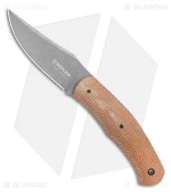 Boker Boxer Fixed Blade Knife Natural Canvas Micarta (3.3" SW) 120503