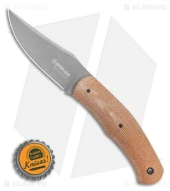 Boker Boxer Fixed Blade Knife Natural Canvas Micarta (3.3" SW) 120503 -Boker Boker Boxer Fixed Blade Knife Natural Canvas Micarta 3.3 SW 120503 BHQ 118365 LS Bottlecap