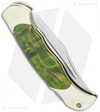 Boker Boy Scout Lockback Knife Green Curly Birch (3.1" Satin) 118118 3 Boker Boy Scout Lockback Knife Green Curly Birch (3.1" Satin) 118118 - Image 3