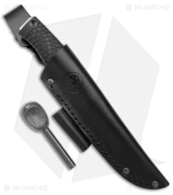 Boker Bronco Fixed Blade Knife Black TPE (4.4" Satin 3V) 121504 -Boker Boker Bronco Fixed Blade Black TPE Satin BHQ 146657 jr sheath