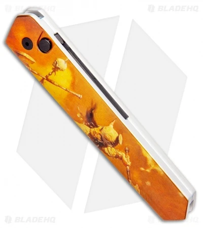 Boker Burnley Kwaiken Automatic Knife Frank Frazetta Series LE Gold (3.5" Black) 3 Boker Burnley Kwaiken Automatic Knife Frank Frazetta Series LE Gold (3.5" Black) - Image 3