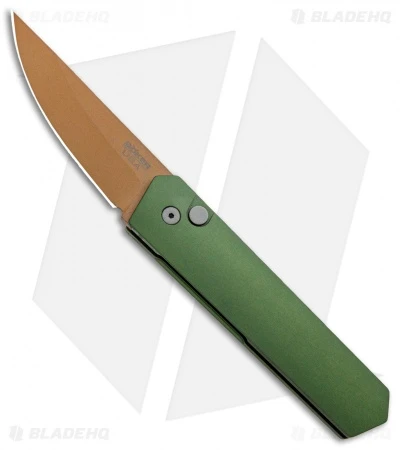 Boker Burnley Kwaiken Compact Automatic Knife OD Green (3" Copper) Pro-Tech 1 Boker Burnley Kwaiken Compact Automatic Knife OD Green (3" Copper) Pro-Tech
