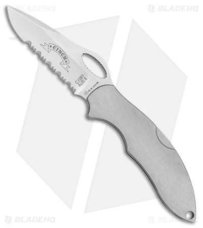 Boker Cinch Fastback Folding Knife (3" Satin Serr) 01CI091 1 Boker Cinch Fastback Folding Knife (3" Satin Serr) 01CI091