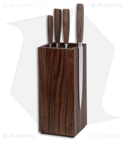 Boker Core 5-Piece Kitchen Knife Set Walnut Wood W/ Freedom Rod Block 2 Boker Core 5-Piece Kitchen Knife Set Walnut Wood W/ Freedom Rod Block - Image 2