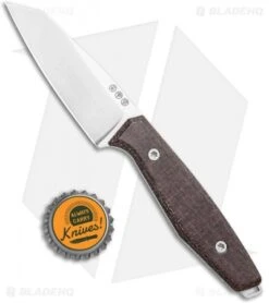 Boker Daily Knives AK1 Reverse Tanto Fixed Blade Knife Brown Micarta (3" Satin) -Boker Boker Daily Knives AK1 Tanto Fixed Dark Brown Micarta BHQ 118367 jr bottlecap