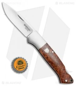 Boker Davis Classic Hunter 1674 Knife Amboina Root Wood (3.5" Satin) 110324 7 Boker Davis Classic Hunter 1674 Knife Amboina Root Wood (3.5" Satin) 110324 -Boker Boker Davis Classic Hunter Amboina Root Wood 110324 BHQ 71009 jr bottlecap 2