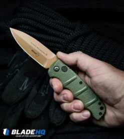 Boker Desert Warrior Kalashnikov Dagger Automatic Knife OD Green (3.3" D2) -Boker Boker Desert Warrior Kalashnikov Dagger Automatic Knife OD Green Copper BHQ30436 kp rope in hand web 1
