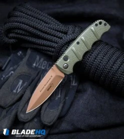 Boker Desert Warrior Kalashnikov Dagger Knife OD Green (3.25" Copper AUS 8) -Boker Boker Desert Warrior Kalashnikov Dagger Automatic Knife OD Green Copper BHQ30436 kp rope web