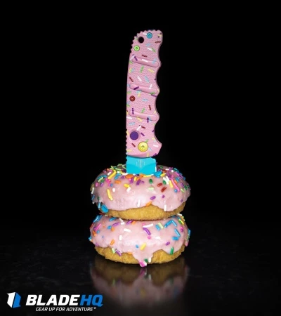 Boker Dessert Warrior Kalashnikov Dagger Automatic Knife (3.25" Blue) Donut 6 Boker Dessert Warrior Kalashnikov Dagger Automatic Knife (3.25" Blue) Donut - Image 6