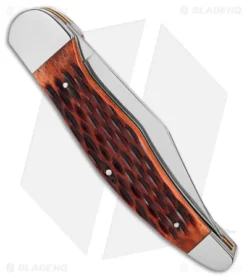 Boker Folding Hunter Pocket Knife 5.25" Jigged Brown Bone W/ Pouch 110836 -Boker Boker Folding Hunter Pocket Knife 5in Jigged Brown Bone w Pouch BHQ 146743 td side