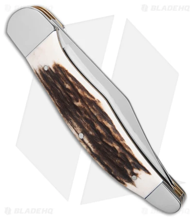 Boker Folding Hunter Pocket Knife Stag Bone (5.25" Satin) 110840ST 3 Boker Folding Hunter Pocket Knife Stag Bone (5.25" Satin) 110840ST - Image 3