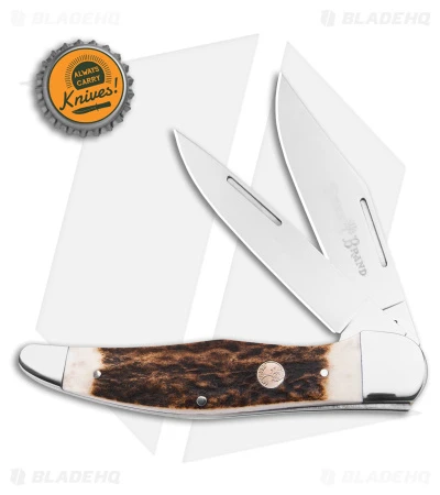 Boker Folding Hunter Pocket Knife Stag Bone (5.25" Satin) 110840ST 5 Boker Folding Hunter Pocket Knife Stag Bone (5.25" Satin) 110840ST - Image 5
