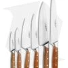 Boker Forge Wood 7-Piece Kitchen Knife Set Maple Wood W/ Wooden Block