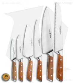 Boker Forge Wood 7-Piece Kitchen Knife Set Maple Wood W/ Wooden Block -Boker Boker Forge Wood 7 Piece Kitchen Knife Set Maple Wood Wooden Block BHQ 116577 jr bottlecap
