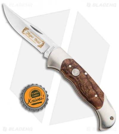 Boker Jager Gold Scout Folding Lockback Knife Walnut Wood (3.13" Satin) 112086 5 Boker Jager Gold Scout Folding Lockback Knife Walnut Wood (3.13" Satin) 112086 - Image 5