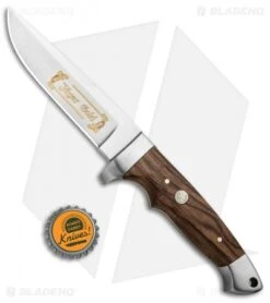 Boker Jager Gold Vollintegral Fixed Blade Knife Walnut Wood (4.6" Satin) 121589 -Boker Boker Jager Gold Vollintegral Walnut Wood Satin 121589 BHQ 90301 jr bottlecap