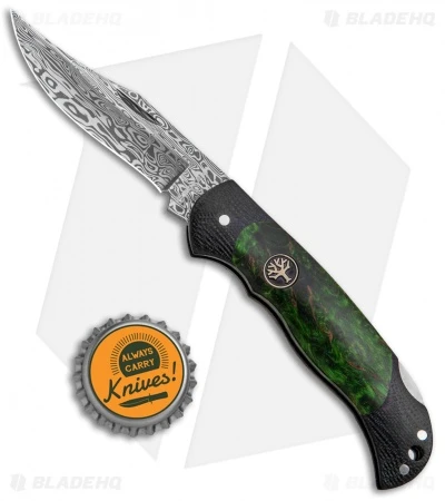 Boker Junior Scout Lightweight Damascus Green Curly Birch (2.75" Damascus) 4 Boker Junior Scout Lightweight Damascus Green Curly Birch (2.75" Damascus) - Image 4
