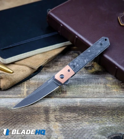Boker Kwaiken Flipper Knife Marble Carbon Fiber/Copper (3.5" Smokewash) 5 Boker Kwaiken Flipper Knife Marble Carbon Fiber/Copper (3.5" Smokewash) - Image 5