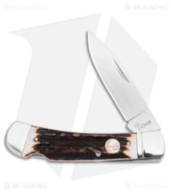 Boker Lockback Gentleman's Knife Stag Bone (2.8" Satin)