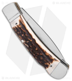 Boker Lockback Gentleman's Knife Stag Bone (2.8" Satin) -Boker Boker Lockback Gentlemans Knife Stag Bone 2in Polish BHQ 146639 td side