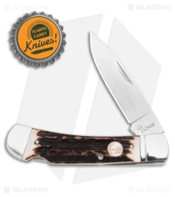 Boker Lockback Gentleman's Knife Stag Bone (2.8" Satin) -Boker Boker Lockback Gentlemans Knife Stag Bone 2in Polish BHQ 146639 td size