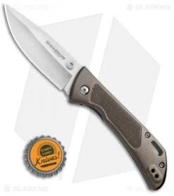 Boker Magnum Advance Checkering Bronze Liner Lock Knife Aluminum (3.1" Satin) -Boker Boker Magnum Advance Checkering Bronze Liner Lock Knife Aluminum 3.1in Satin 01RY303 BHQ 111613 LS Bottlecap 1