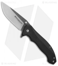 Boker Magnum Black & Satin Liner Lock Knife Black G-10 (3.25" Satin, Black)