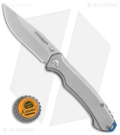Boker Magnum Blue Steel Frame Lock Knife (3.25" Satin) 01SC986 -Boker Boker Magnum Blue Steel BHQ 80861 er bottlecap