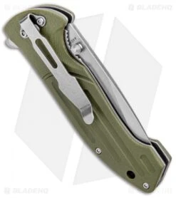 Boker Magnum Brutus Liner Lock Knife OD Green G-10 (3.25" Satin) -Boker Boker Magnum Brutus LL OD Green G 10 Satin 01MB719 BHQ 98849 jr side