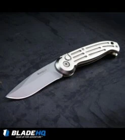 Boker Magnum Drop Point Automatic Knife Champagne (3.25" Bead Blast) 01BO007 -Boker Boker Magnum Champagne Automatic Knife Bead Blast Plain BP0065 kp