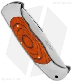 Boker Magnum Classic Hunter Slim Lockback Knife Wood (3.5" Satin) 01MB128 -Boker Boker Magnum Classic Hunter Slim LB Wood Satin BOM01MB138 BHQ 94788 jr side