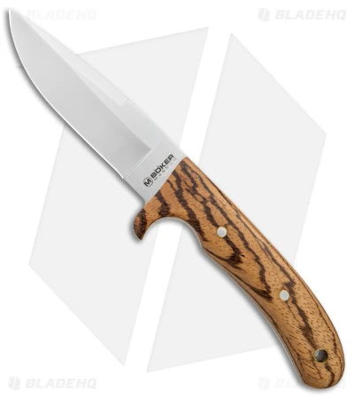 Boker Magnum Elk Hunter Fixed Blade Knife Zebra Wood (4.2" Satin) 1 Boker Magnum Elk Hunter Fixed Blade Knife Zebra Wood (4.2" Satin)