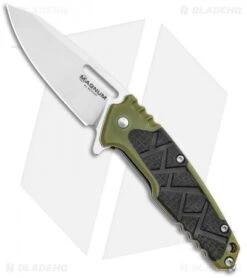 Boker Magnum Enok Frame Lock Knife Black/OD Green FRP (2.6" Satin) 01MB232