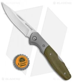 Boker Magnum Nice Lock Back Knife Green Micarta (3.3" Satin) 01SC079 -Boker Boker Magnum Nice Lock Back Green Micarta Satin 01SC079 BHQ 120665 jr bottlecap