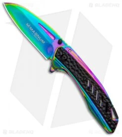 Boker Magnum Rainbow Charcoal Frame Lock Knife (3.125" Spectrum) 01RY313