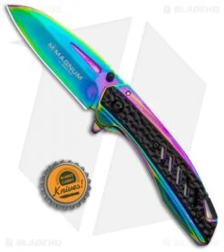 Boker Magnum Rainbow Charcoal Frame Lock Knife (3.125" Spectrum) 01RY313 -Boker Boker Magnum Rainbow Charcoal FL Spectrum 01RY313 BHQ 102959 jr bottlecap