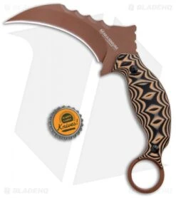 Boker Magnum Raptors Claw Fixed Blade Black/Orange G-10 (4.5" Brown) BOM02SC032 -Boker Boker Magnum Raptors Claw Black Orange G 10 Brown BOM02SC032 BHQ 94800 jr bottlecap