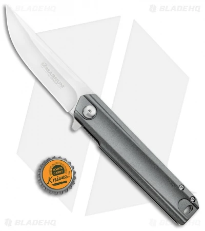 Boker Magnum Roshi Rails Flipper Knife (3.7" Satin) 01RY319 4 Boker Magnum Roshi Rails Flipper Knife (3.7" Satin) 01RY319 - Image 4