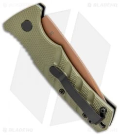 Boker Mini Strike Desert Warrior Automatic Knife (2.6" Copper D2) -Boker Boker Mini Strike Auto OD Green Copper 01BO438NSOI BHQ 99631 jr side