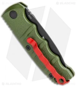 Boker Mini Warhawk Kalashnikov Dagger Automatic Knife Green (2.5" Black D2) -Boker Boker Mini Warhawk Kalashnikov Auto Dagger Green Black BHQ 113923 jr side