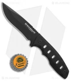 Boker Magnum Oblong Hole Fixed Blade Knife Black Neoprene (3.3" Black) 02RY689 -Boker Boker Oblong Hole Black Neoprene Black BHQ 86603 er bottlecap
