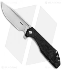 Boker Plus JB Stout Lateralus Flipper Knife Shred Carbon Fiber (3.6" Stonewash)