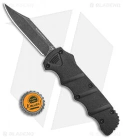Boker Kalashnikov Bowie D/A OTF Automatic Knife (3.5" Black SW D2) -Boker Boker Plus Kalashnikov DA OTF Auto Black SW BHQ 113130 jr bottlecap